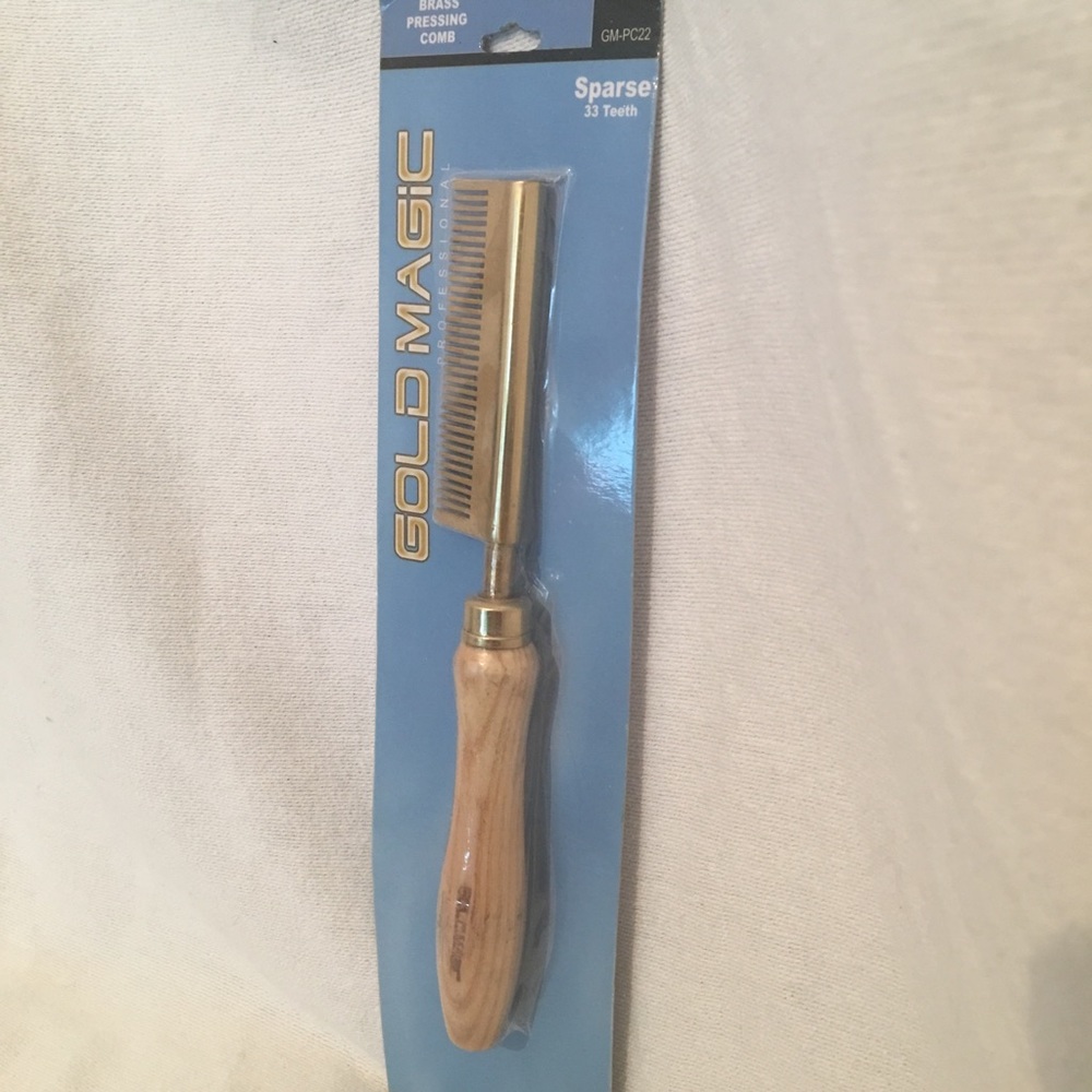 BRASS PRESSING COMB - Gold Magic Professional